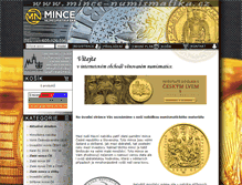 Tablet Screenshot of mince-numismatika.cz